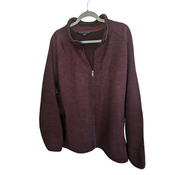 Swiss Tech Mens Maroon Full Zip Jacket Size 2XL Made in Jordan - Picture 10 of 10